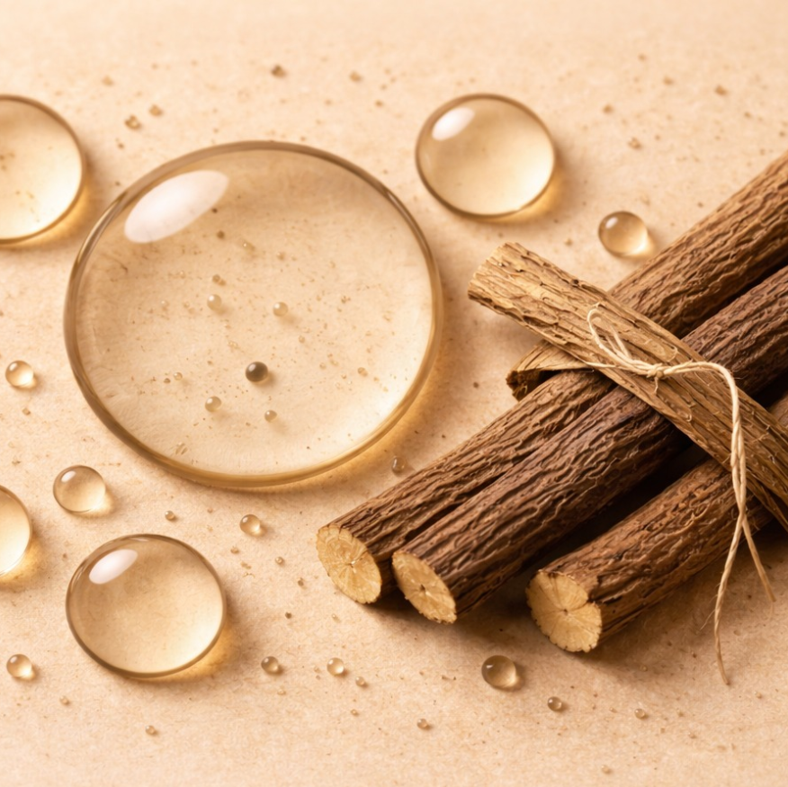 Licorice Extract – Evens skin tone and boosts natural radiance.